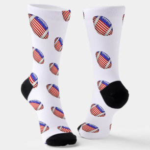 Calcetines Deportes de Fútbol Patriótico de EE. UU.