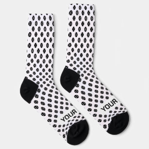 Calcetines deportivos blancos personalizados con p