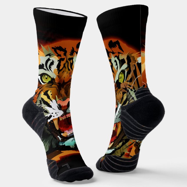 Calcetines deportivos Fierce Roaring Tiger Crew Bo (Angular)