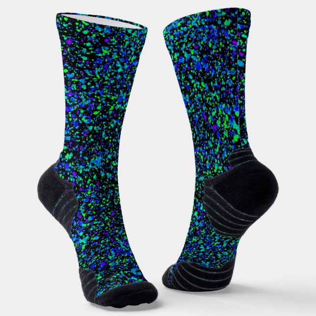 Calcetines Deportivos - Salpicaduras Azules (Angular)