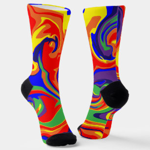 Calcetines Derrame - arco iris líquido giratorio