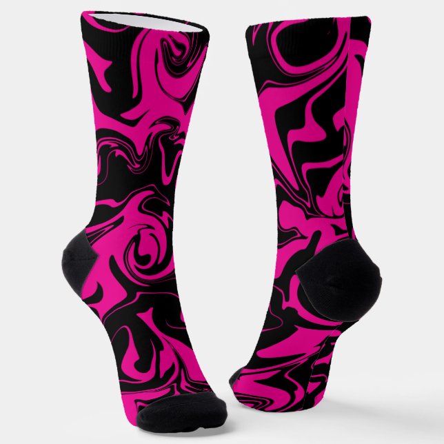 Calcetines Derrame - Magenta y negro (Angular)