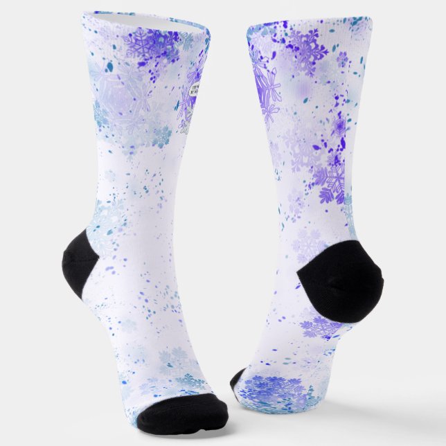 Calcetines Derrites Mi Corazón Copos de Nieve (Angular)