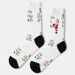 Calcetines Deseos de Navidad impresos en Crew Premium