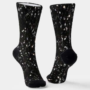 Calcetines Destellos brillantes de purpurina brillantes en bl