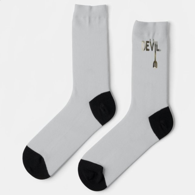 Calcetines DEVIL Unisex Socks Trend Resumen Blanco negro (Subido por el creador)