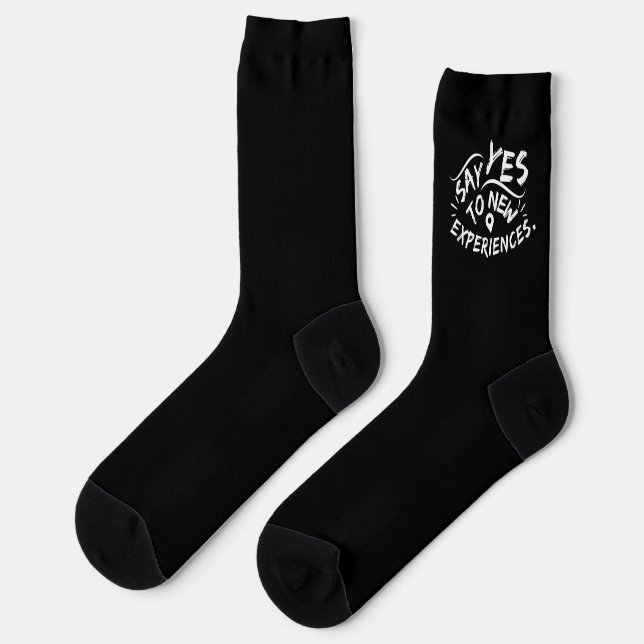 Calcetines Di Sí a Nuevas Experiencias (Texto Blanco) (Izquierda)