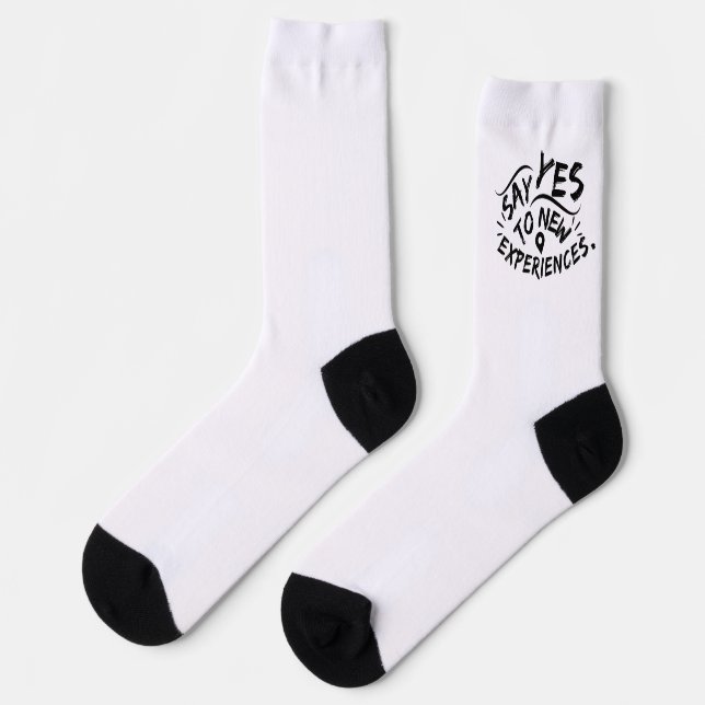 Calcetines Di Sí a Nuevas Experiencias (Texto Negro) (Izquierda)