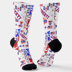 Calcetines Día de la Independencia Patriótico