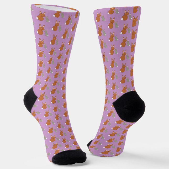 Calcetines Día de la Madre Bunnies Patterned (Angular)