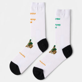 Calcetines Día de San Patricio Humor Gato Trébol