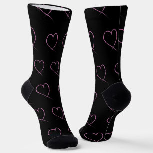Calcetines Día de San Valentín Corazones Garabatos