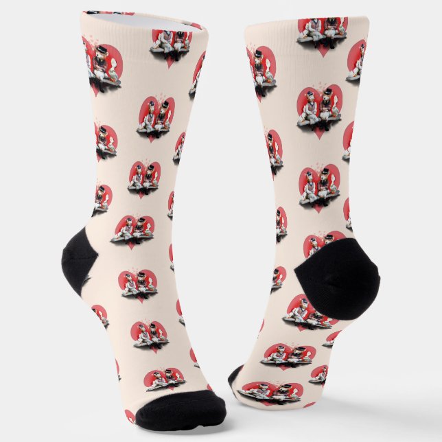 Calcetines Día de San Valentín de Pareja Astuta (Angular)