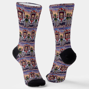 Calcetines Día de San Valentín del Perro Staffordshire Americ