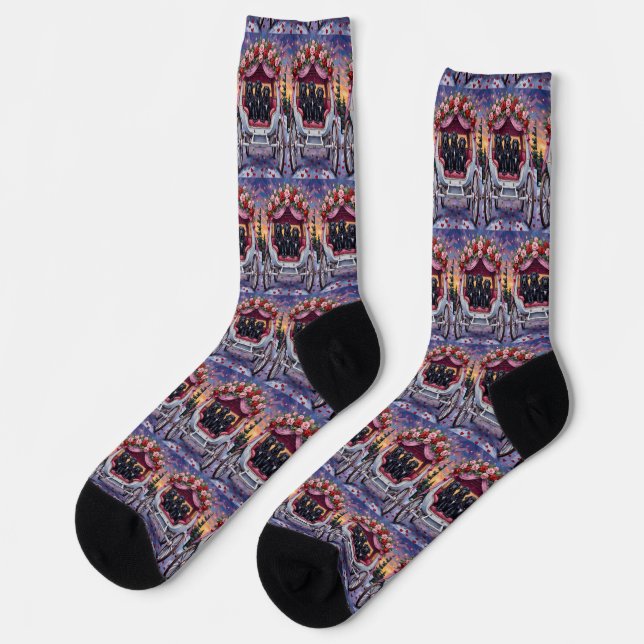 Calcetines Día de San Valentín del perro Terranova  (Izquierda)