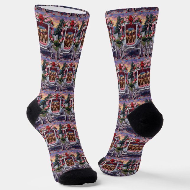 Calcetines Día de San Valentín del perro Weimaraner  (Angular)