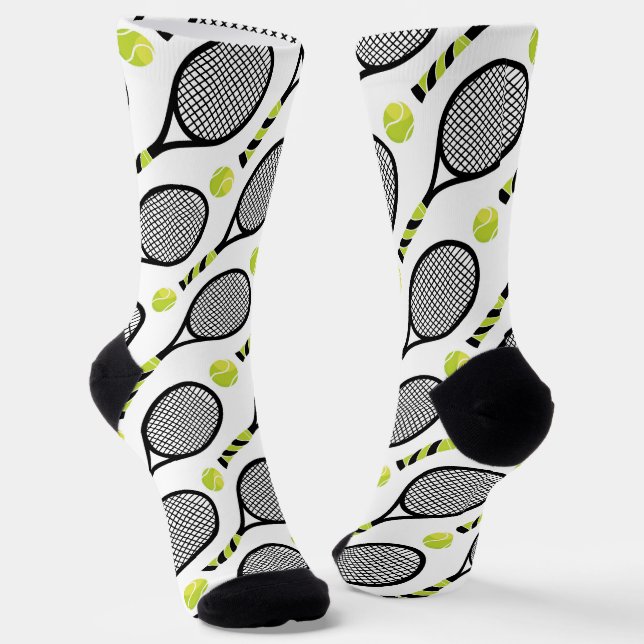 Calcetines 🎾 Diagonal Tenis negro y verde 🎾 blanco (Angular)