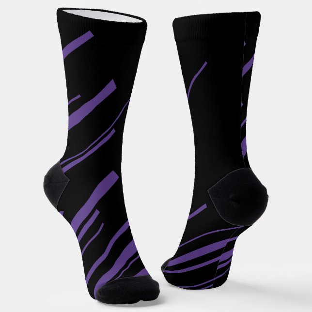Calcetines Diagonales en morado y negro (Angular)