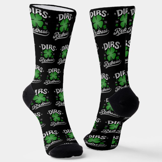 Calcetines Dibs On The Redhead Funny St Patrick's Day (Angular)