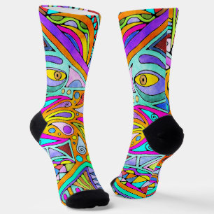 Calcetines Dibujado a mano por EDDArt - Blah Blah Blah 1