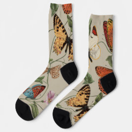 Calcetines Dibujo de la Colección de Mariposas y Polillas de