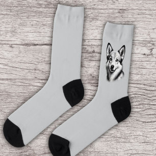 Calcetines Dibujo de Lundehund noruego