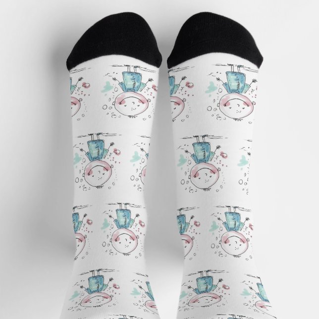 Calcetines dibujo personalizado de niños (Arriba)