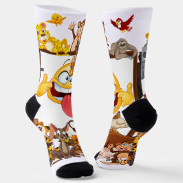 Calcetines Dibujos Animados de Animales Divertidos