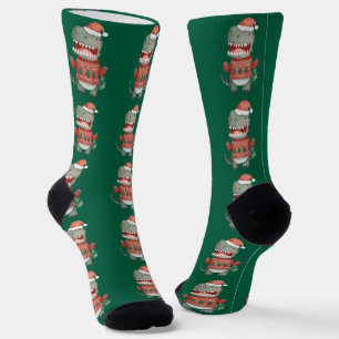 Calcetines Dinosaurio navidad