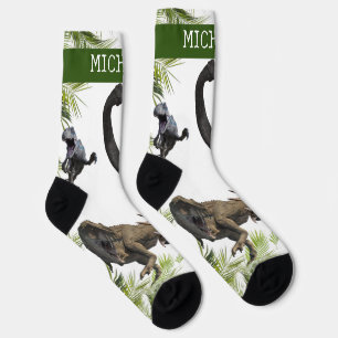 Calcetines Dinosaurio Tyrannosaurus nombre personalizado Rapt