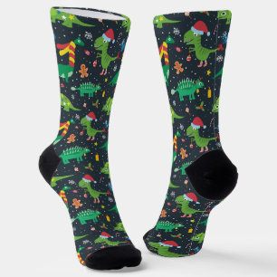 Calcetines Dinosaurios de Navidad
