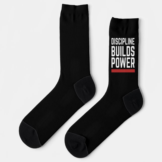 Calcetines Discipline Builds Power Gym Crew Socks (Izquierda)