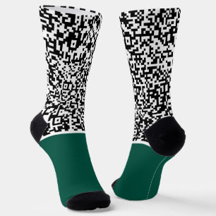 Calcetines Diseñar su propio Personalizado QR Código Socks El
