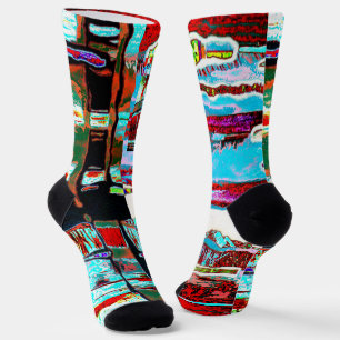 Calcetines – Diseño abstracto de colapso y reflexi