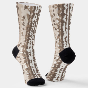 Calcetines Diseño abstracto irregular de camuflaje tierra neu