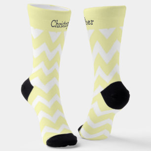 Calcetines Diseño Amarillo Zig Zag