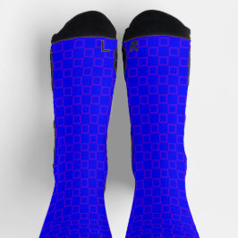 Calcetines Diseño clásico azul púrpura de la tripulación atlé