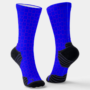Calcetines Diseño clásico azul púrpura de la tripulación atlé