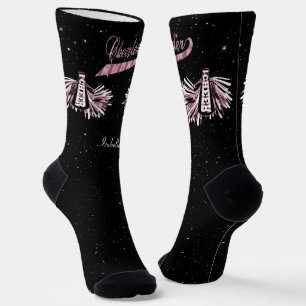 Calcetines Diseño de animadores de Relieve metalizado rosa fa