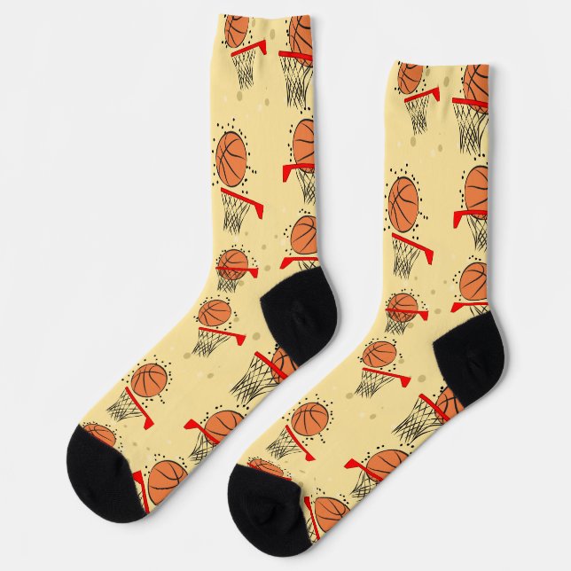 Calcetines Diseño de baloncesto (Izquierda)