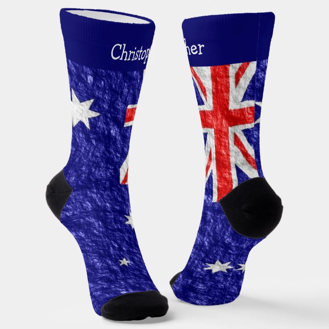 Calcetines Diseño de bandera australiana (Angular)