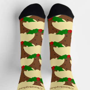 Calcetines Diseño de Budín de Navidad Navidad