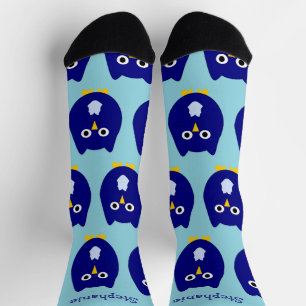 Calcetines Diseño de búho azul Socks