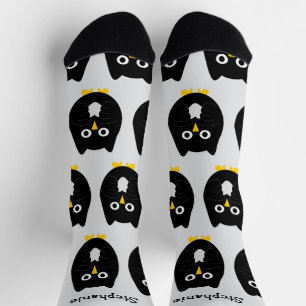 Calcetines Diseño de Búho Negro