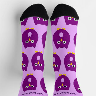 Calcetines Diseño de búho púrpura Socks