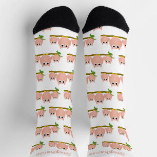 Calcetines Diseño de búhos rosados personalizados