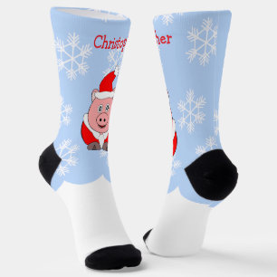 Calcetines Diseño de cerdo de Navidad
