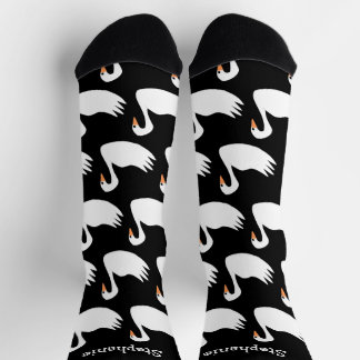 Calcetines Diseño de cisne blanco
