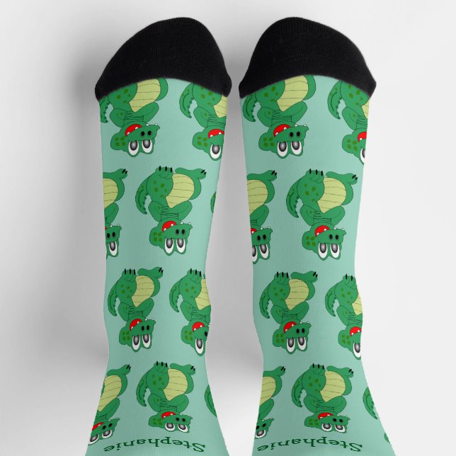 Calcetines Diseño de cocodrilos Socks (Arriba)