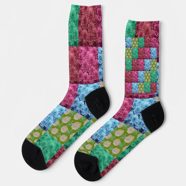 Calcetines diseño de colcha floral (Izquierda)